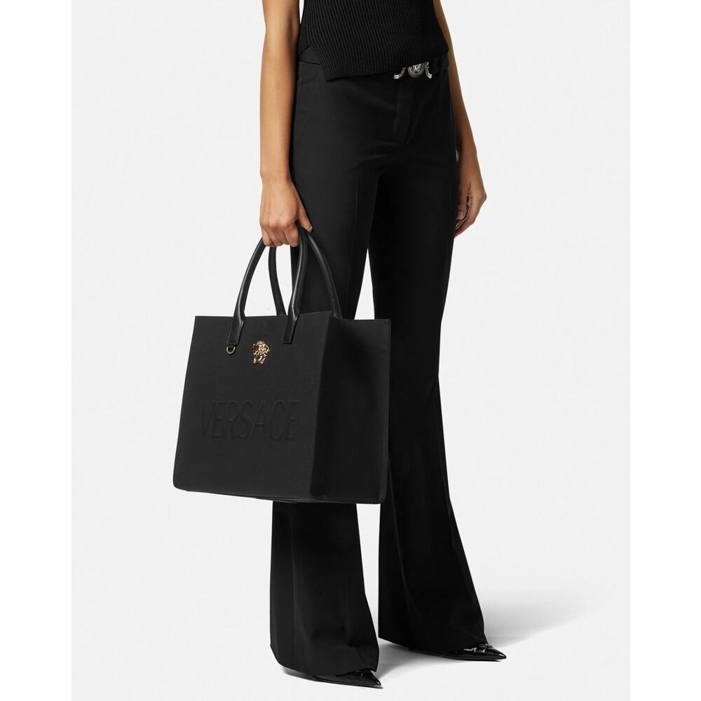 Versace LARGE black La Medusa tote (retail 1690)